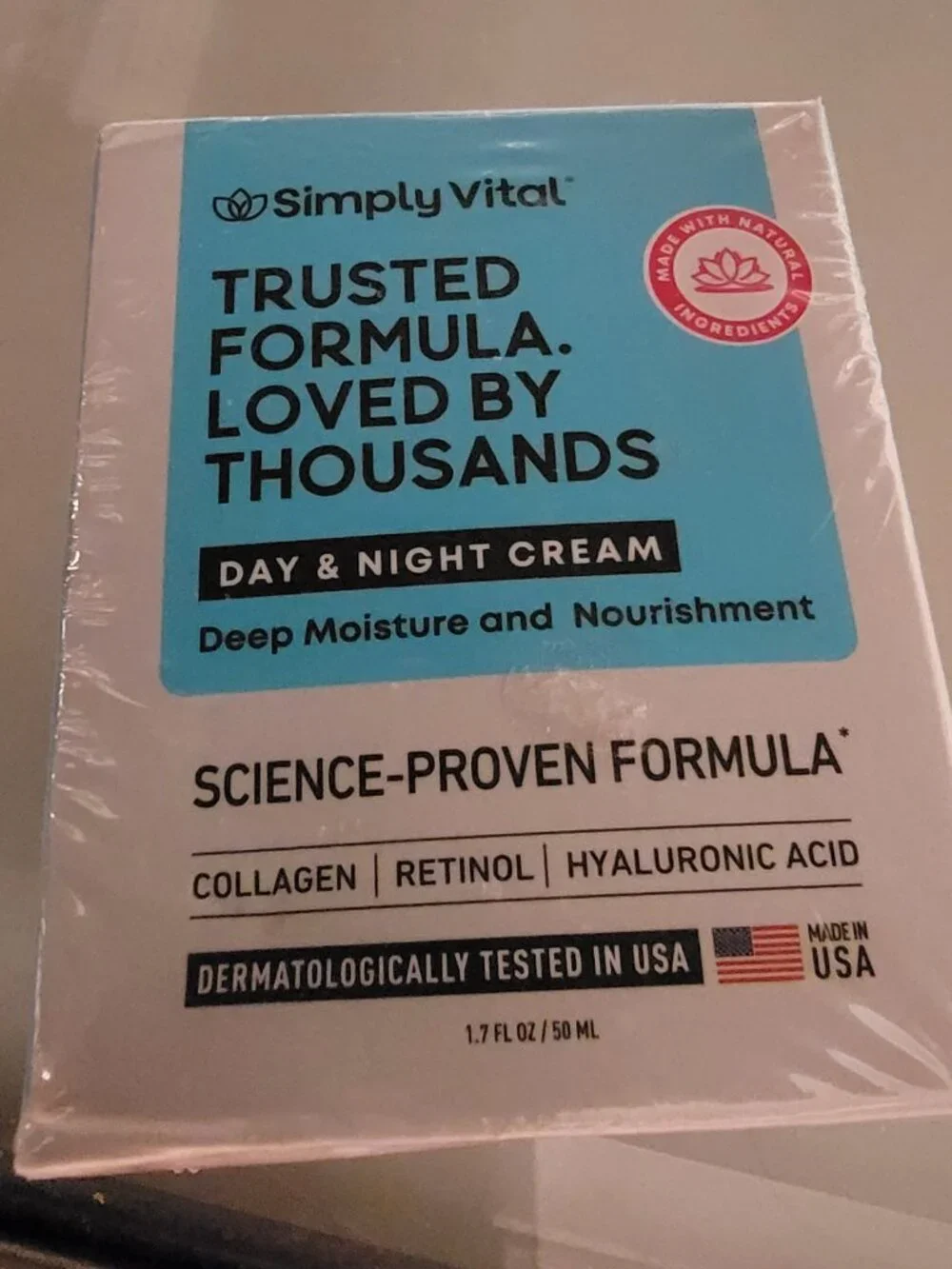 Simply Vital Collagen, Retinol‎ & Hyaluronic Acid Moisturizer NIB